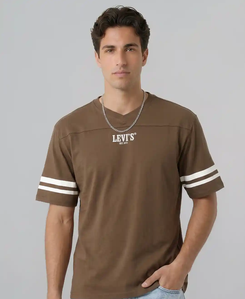 Levis Loose Fit Typography Printed Pure Cotton T-Shirt